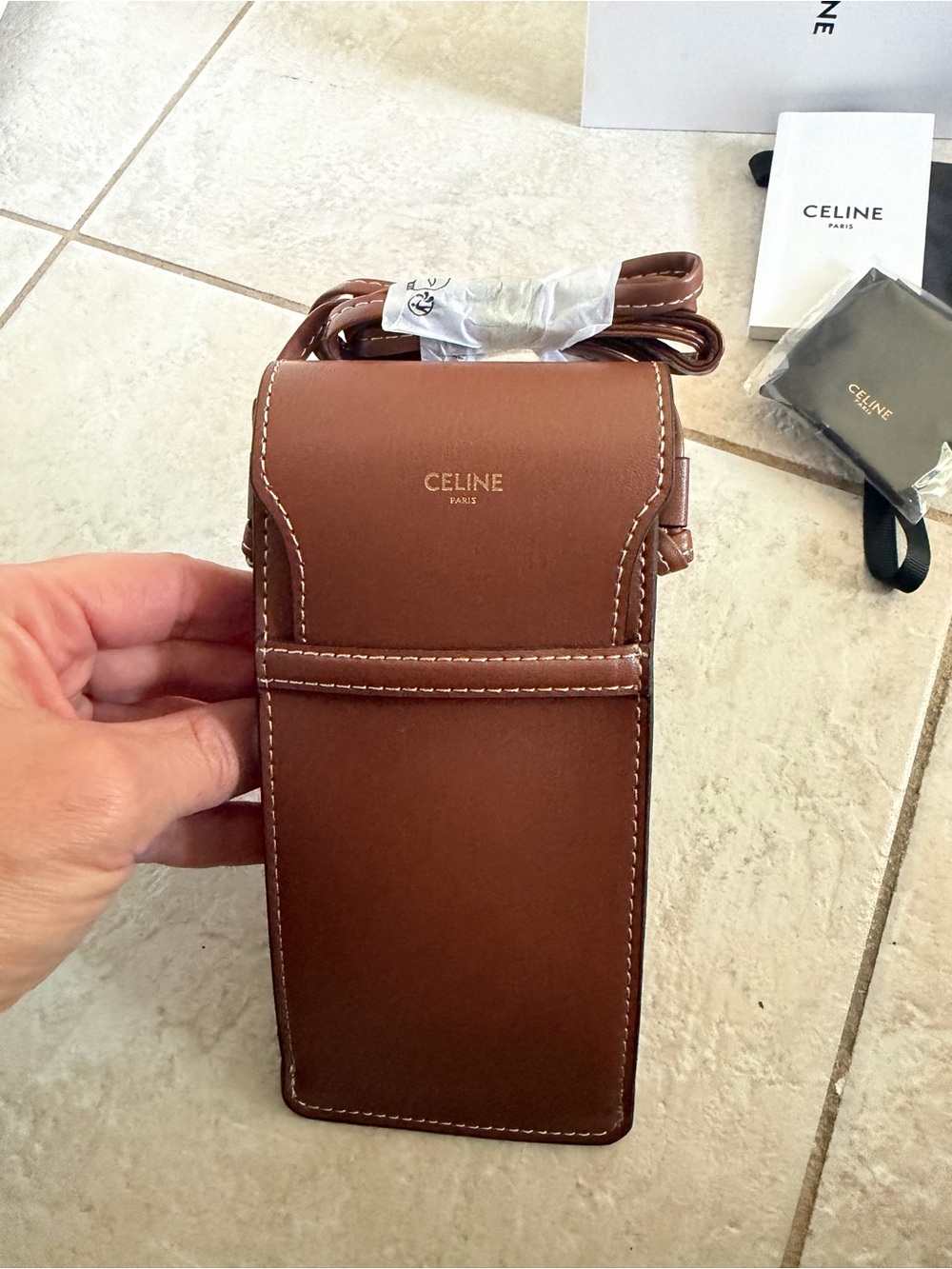 Celine Triomphe gold metal 54mm sunglasses with brown leather carry cases BNWT. - Picture 2 of 7